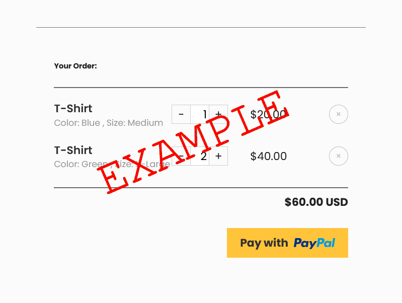 PayPal Shopping Cart Example